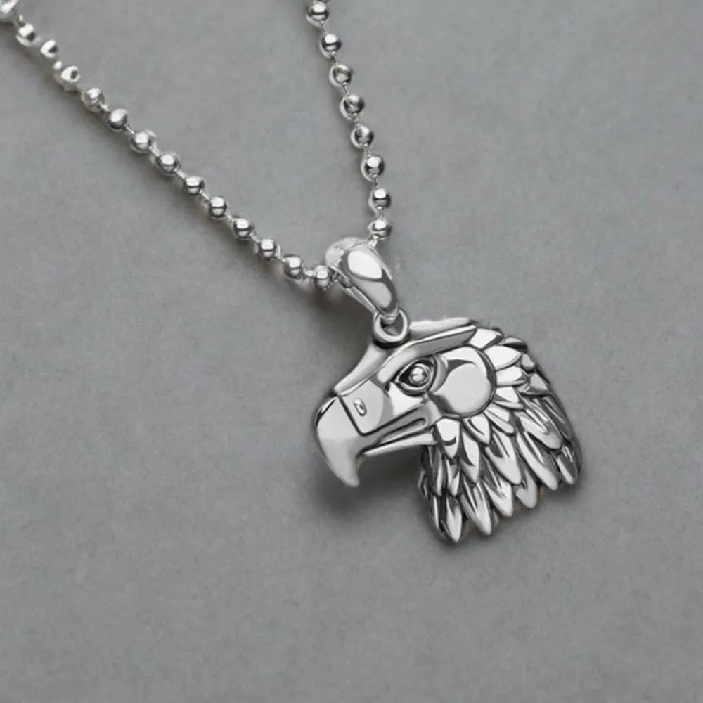 Lagos Rare Wonders Sterling Silver Eagle Pendant 20" Caviar Bead Chain .925 NWT